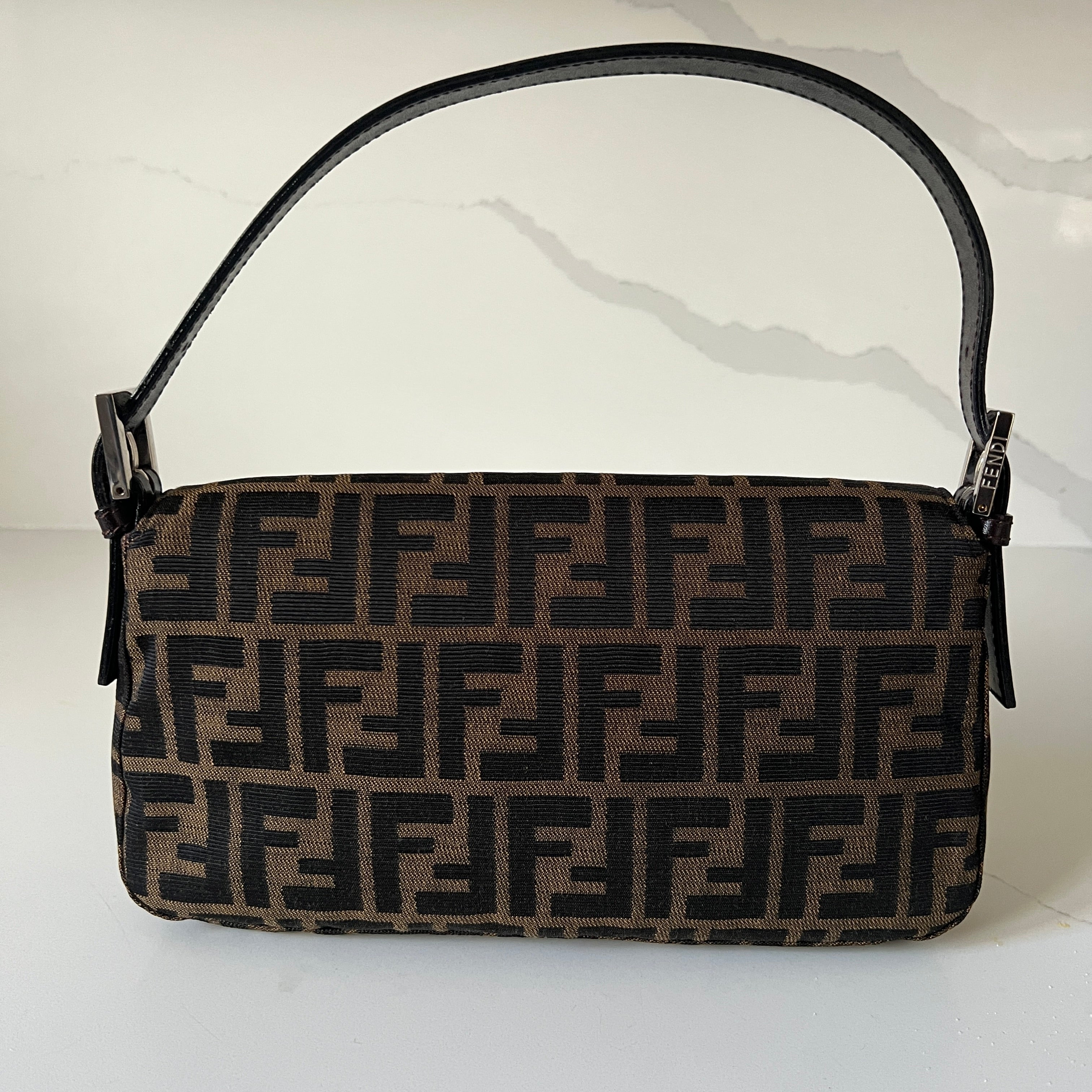 Fendi Zucca  Baguette Shoulder Bag