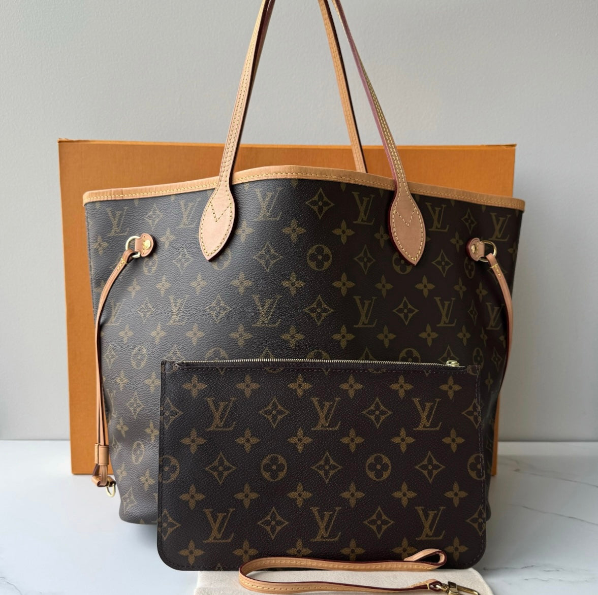 Louis Vuitton Neverfull MM & Pouch