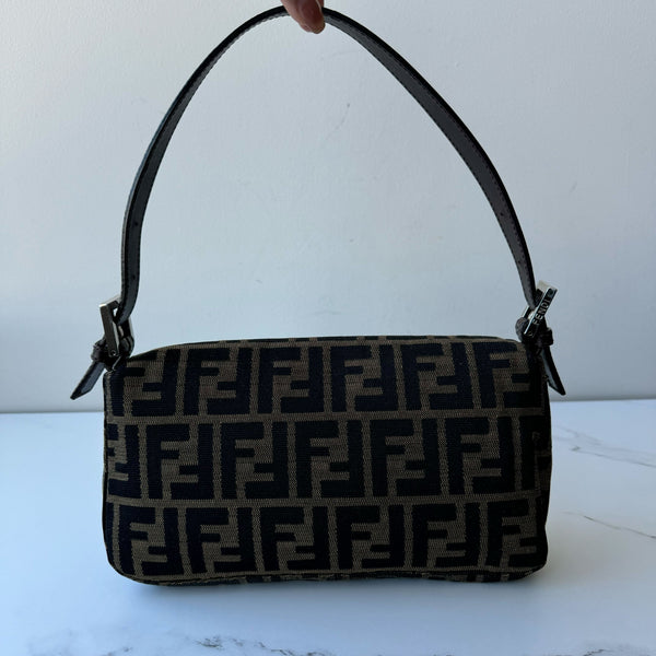 Fendi Zucca  Baguette Shoulder Bag