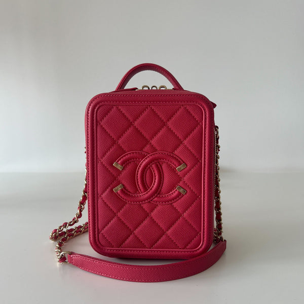Chanel Filigree Vertical Vanity Case