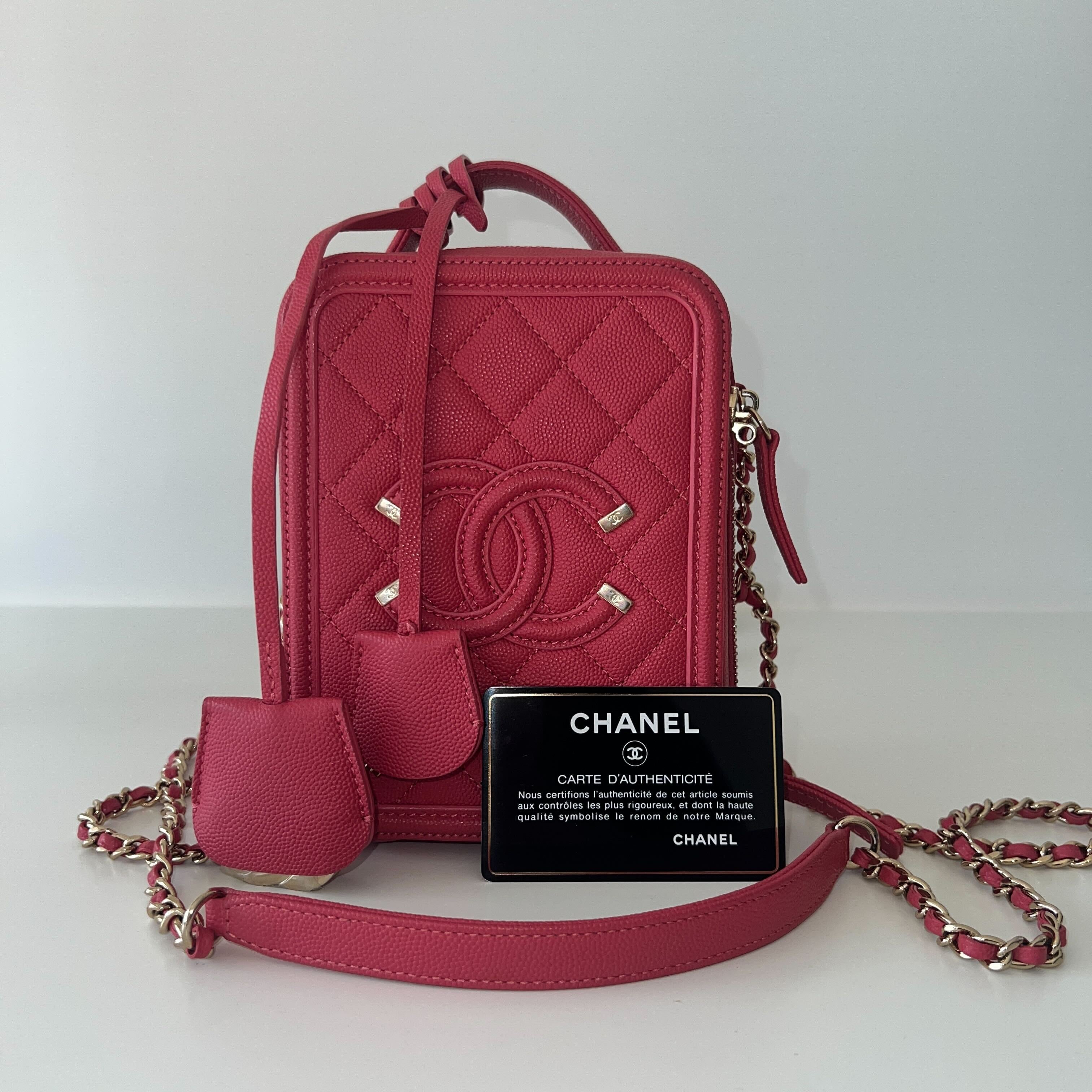 Chanel Filigree Vertical Vanity Case