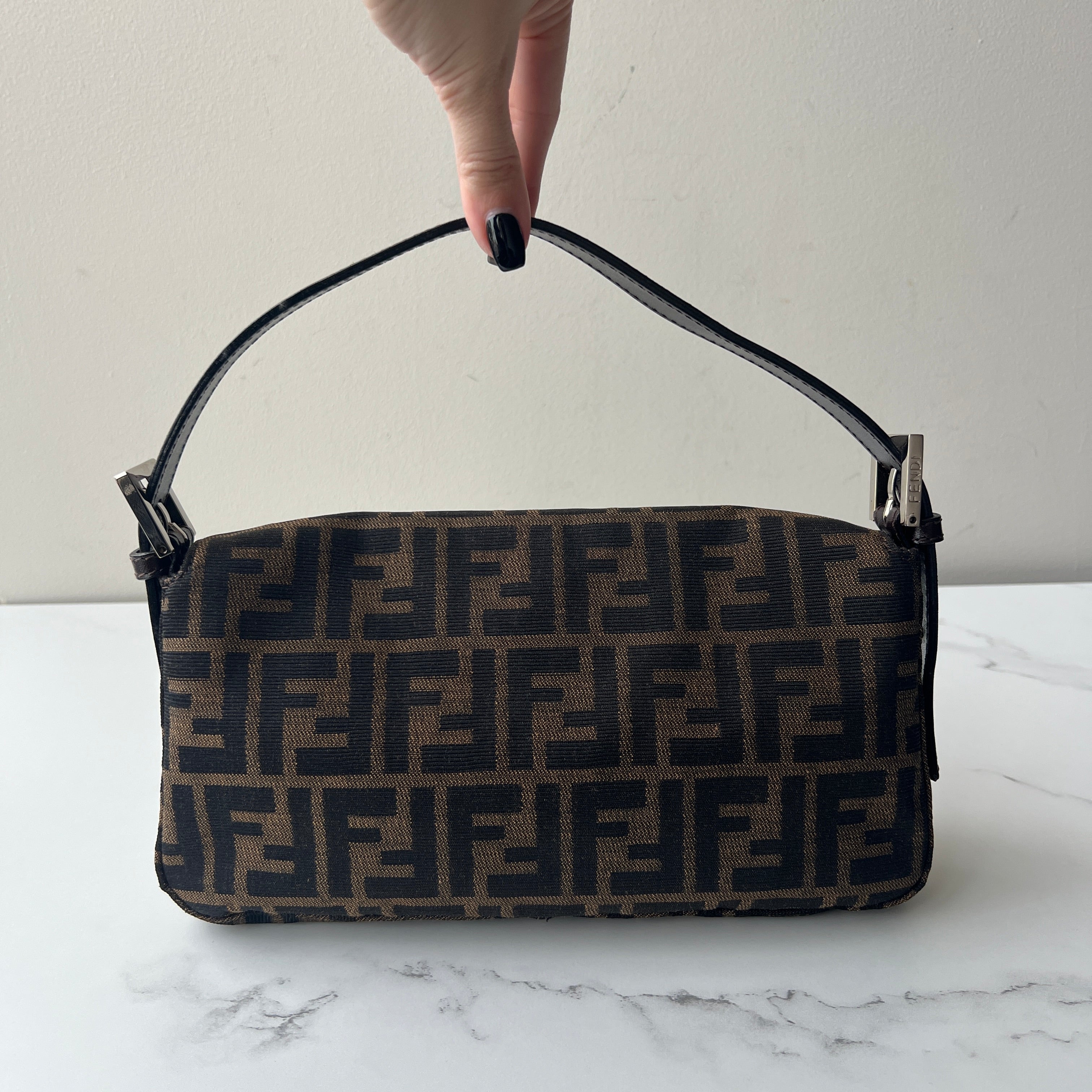 Fendi Zucca  Baguette Shoulder Bag