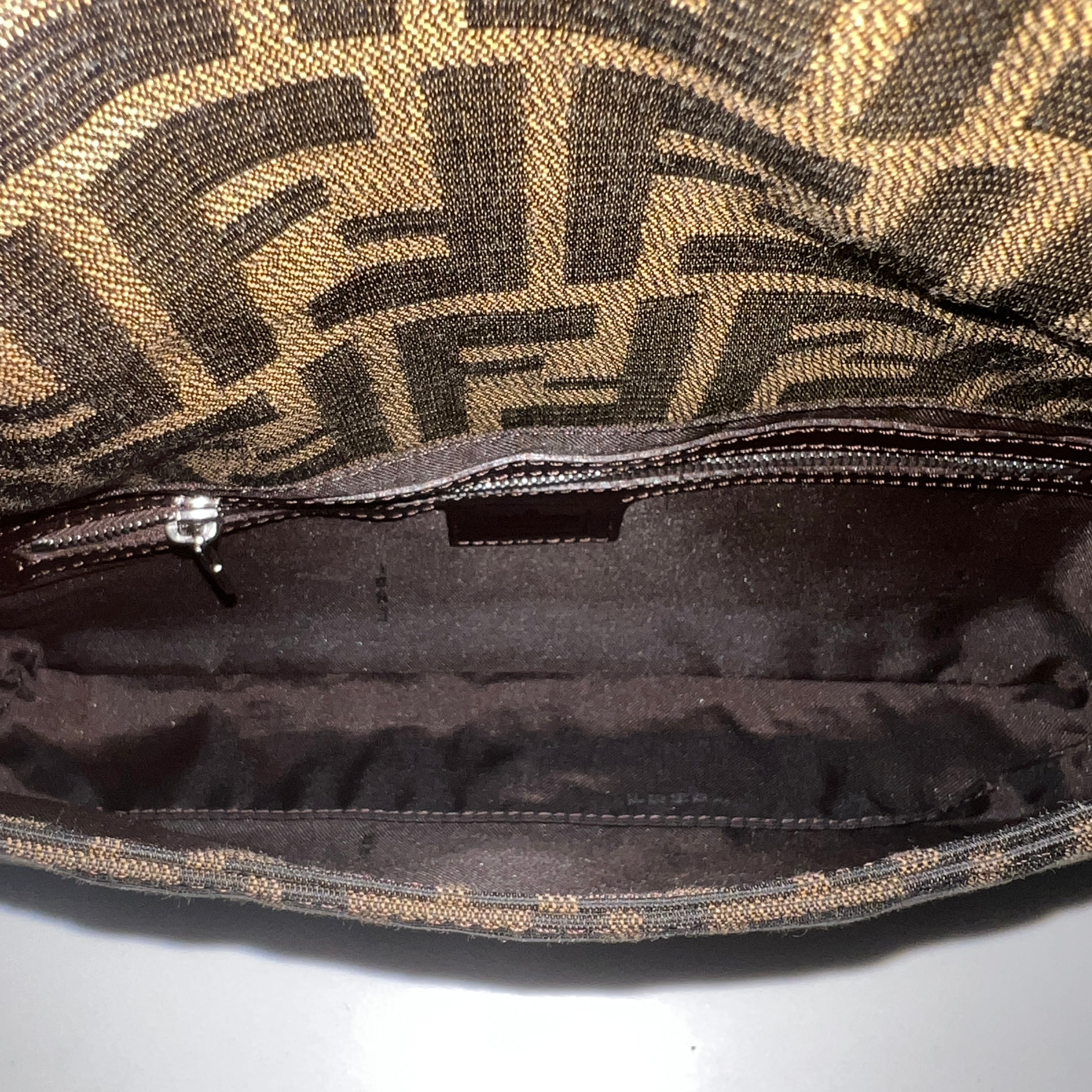 Fendi Zucca  Baguette Shoulder Bag