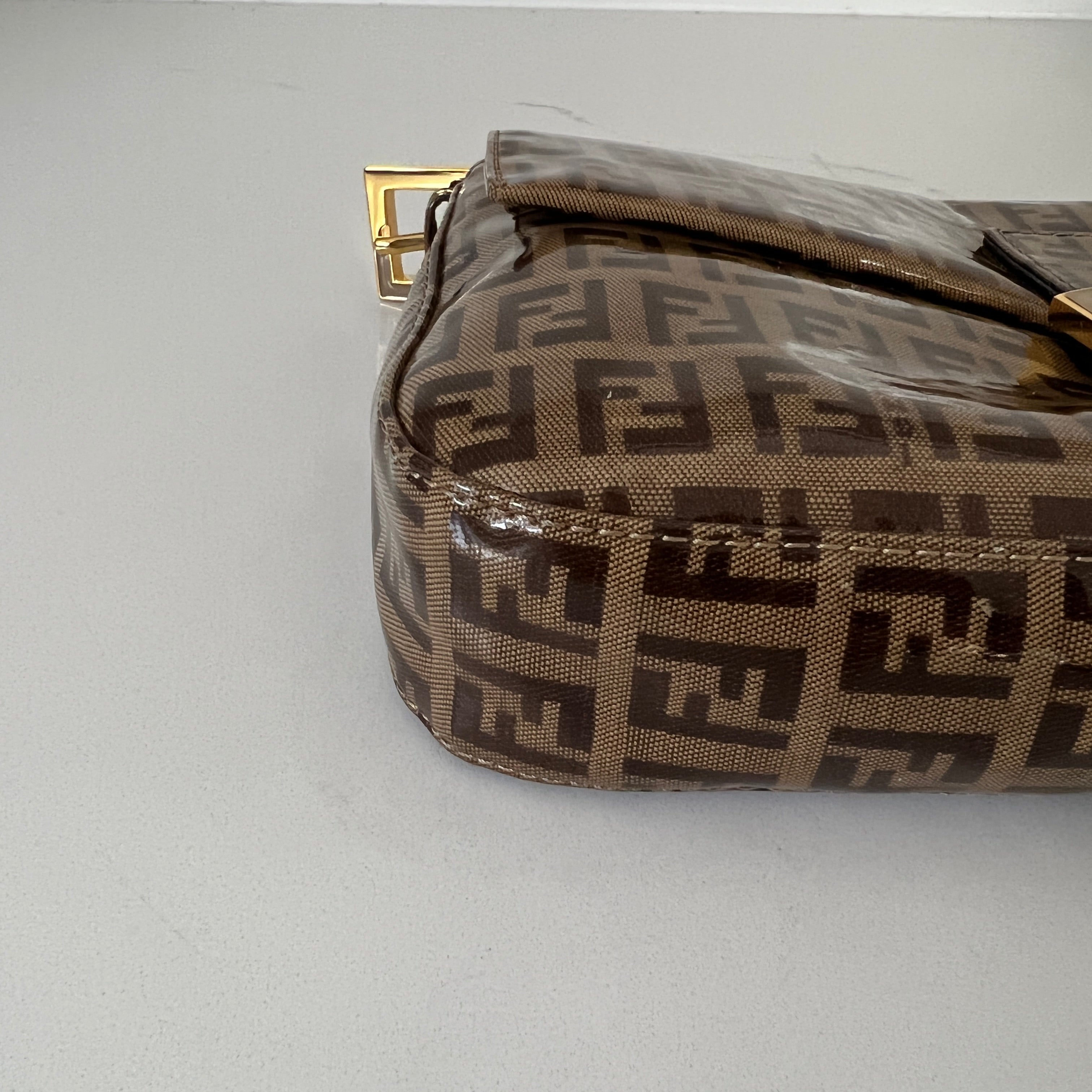 Fendi Zucca  Baguette Shoulder Bag