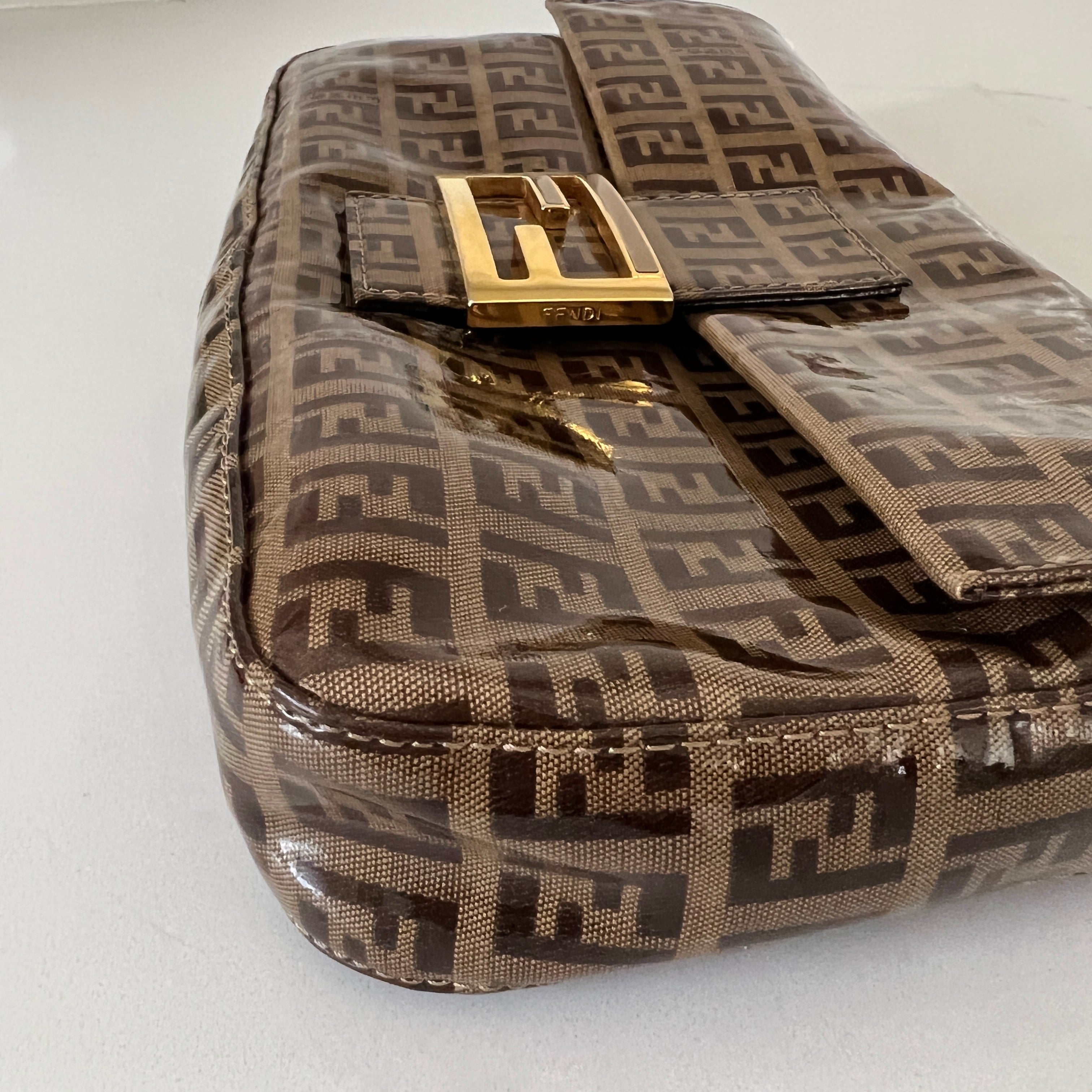 Fendi Zucca  Baguette Shoulder Bag