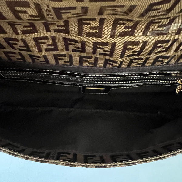 Fendi Zucca  Baguette Shoulder Bag