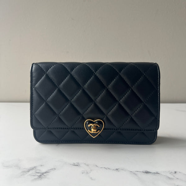 Chanel Heart Lock Wallet on Chain