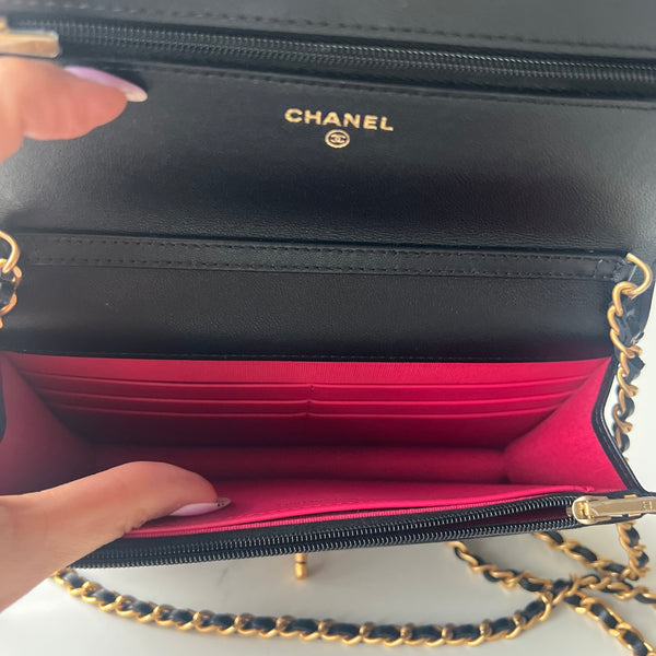 Chanel Heart Lock Wallet on Chain