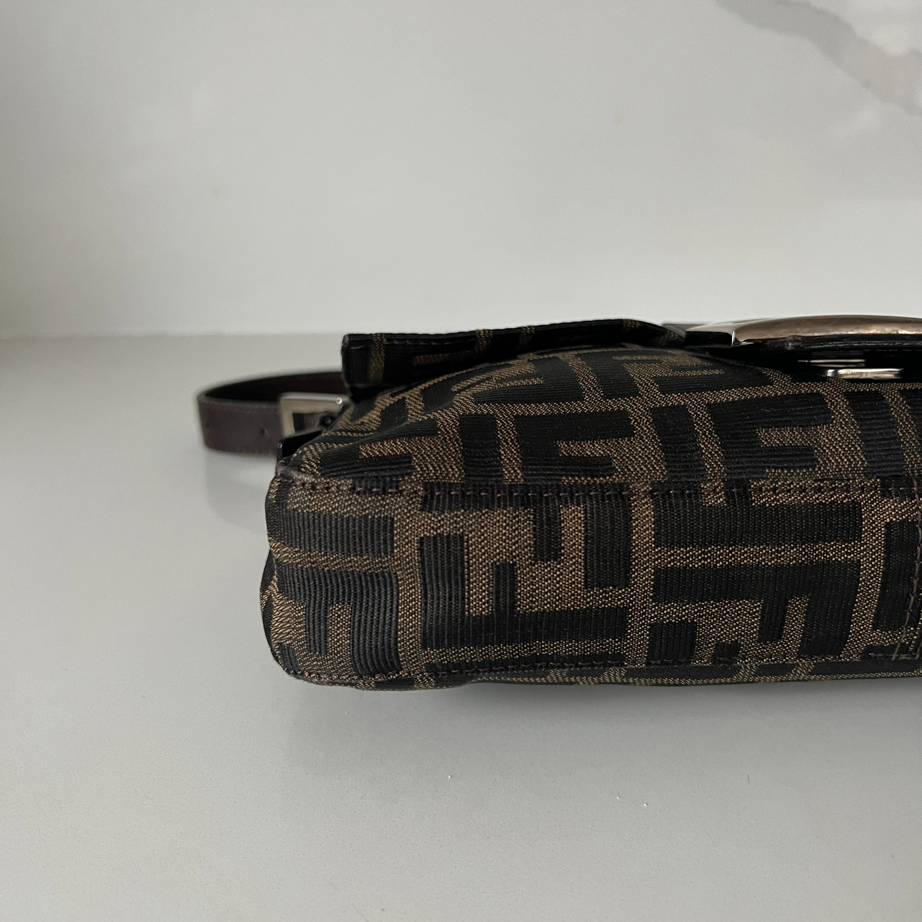 Fendi Zucca  Baguette Shoulder Bag