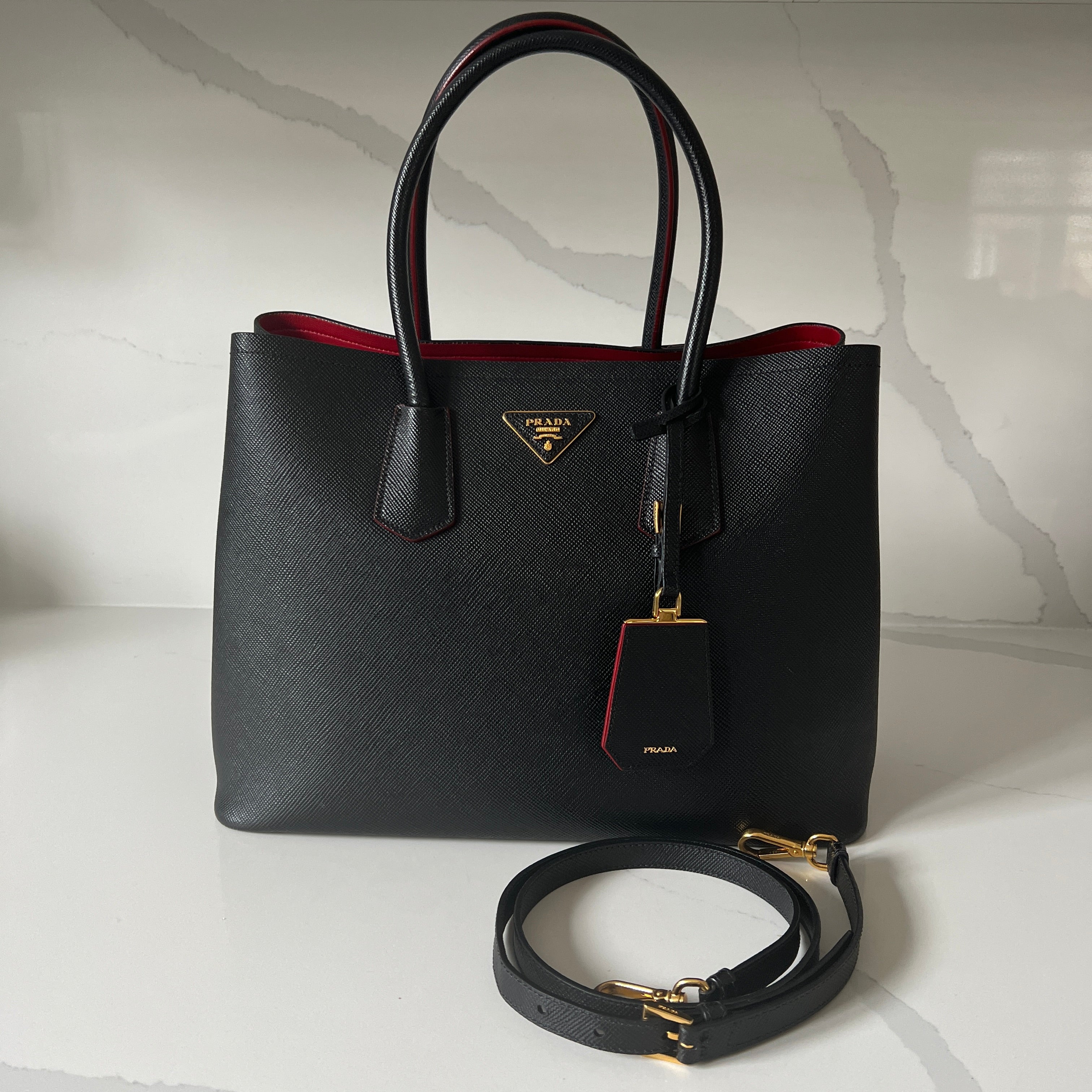 Prada Saffiano Double Bg