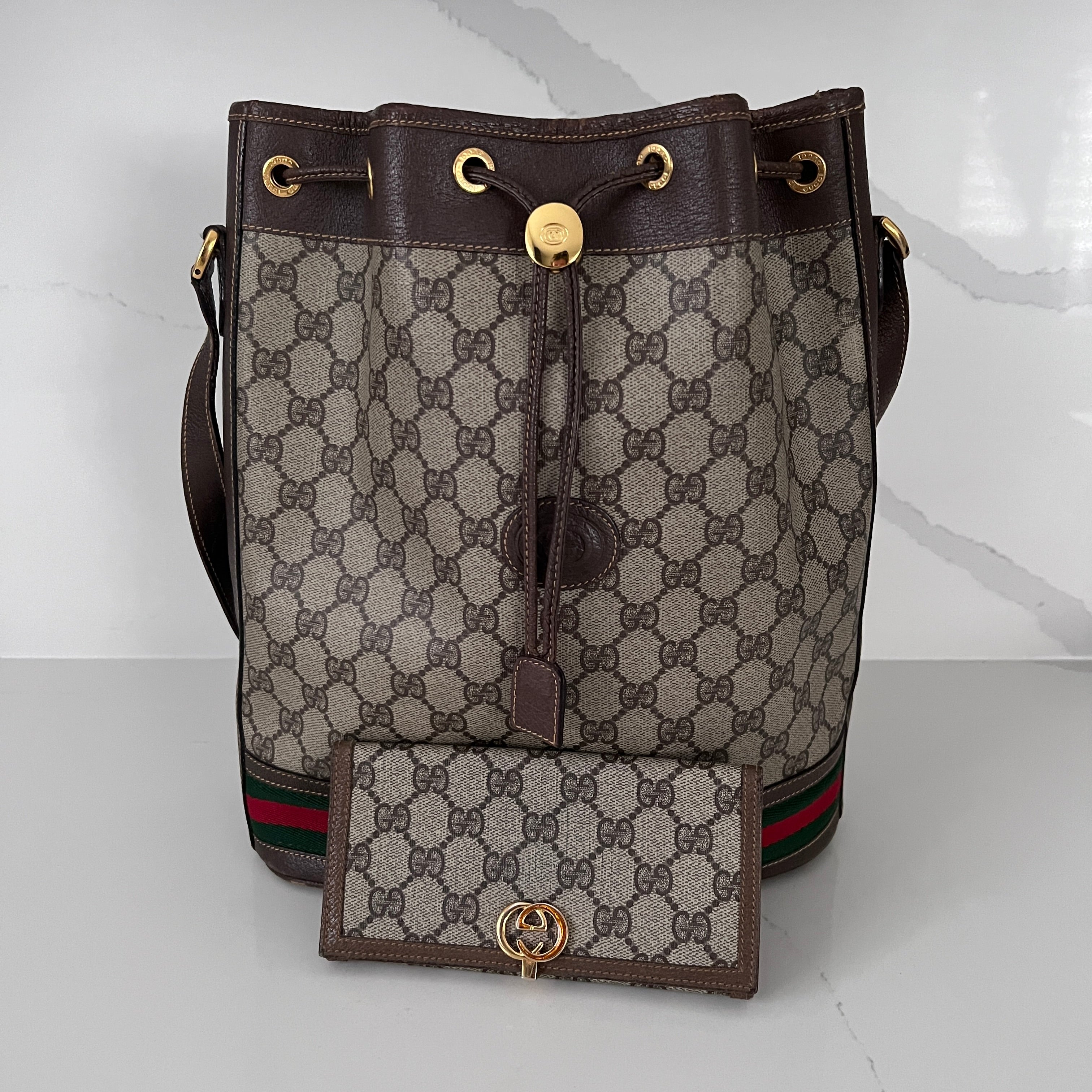 GUCCI VINTAGE TOTE & WALLET